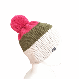 Kulich bílá+khaki+fuchsiová